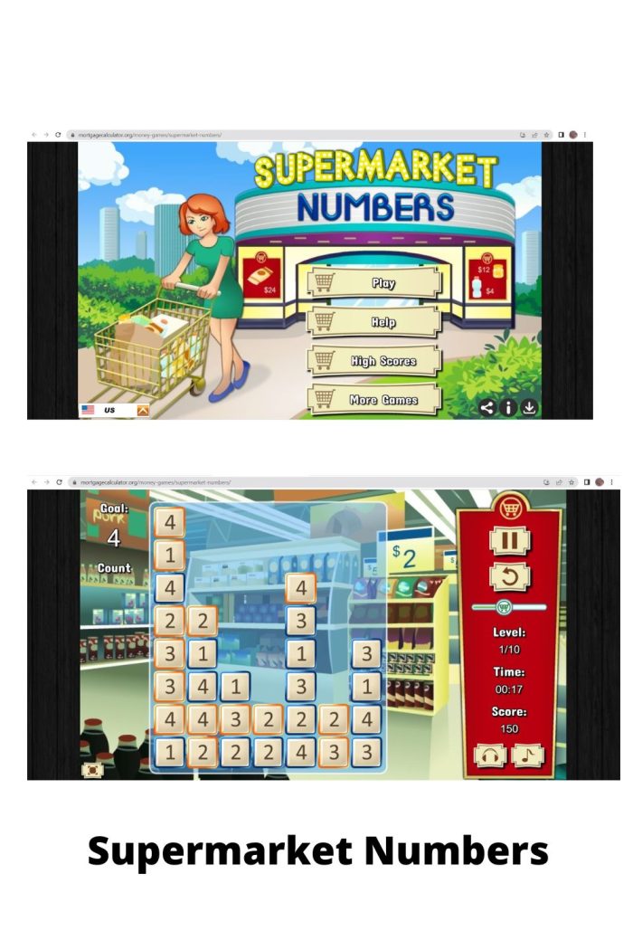 permainan supermarket number, bermain sambil berhitung